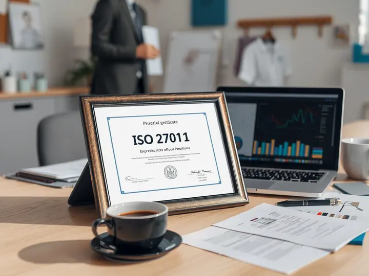 ISO 27001认证证书与办公场景